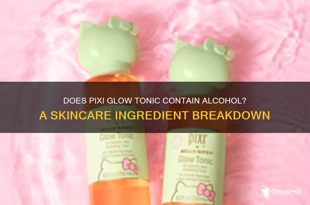 does pixi glow tonic have alcohol