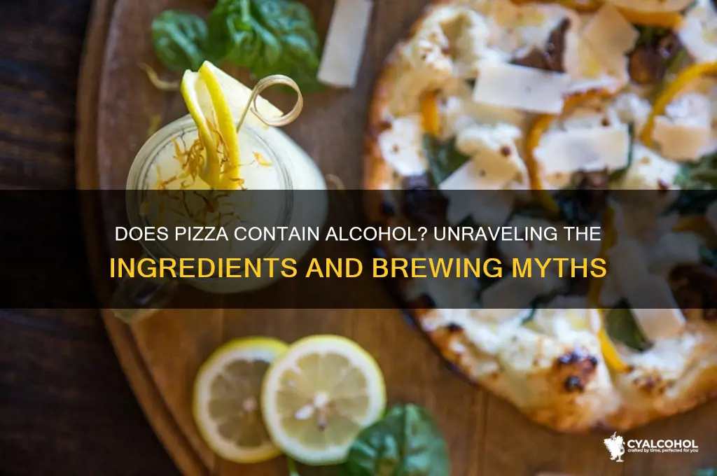 does pizza have alcohol