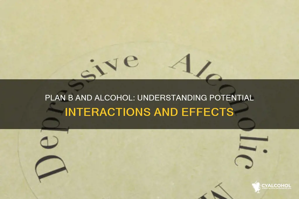 does plan b interact with alcohol