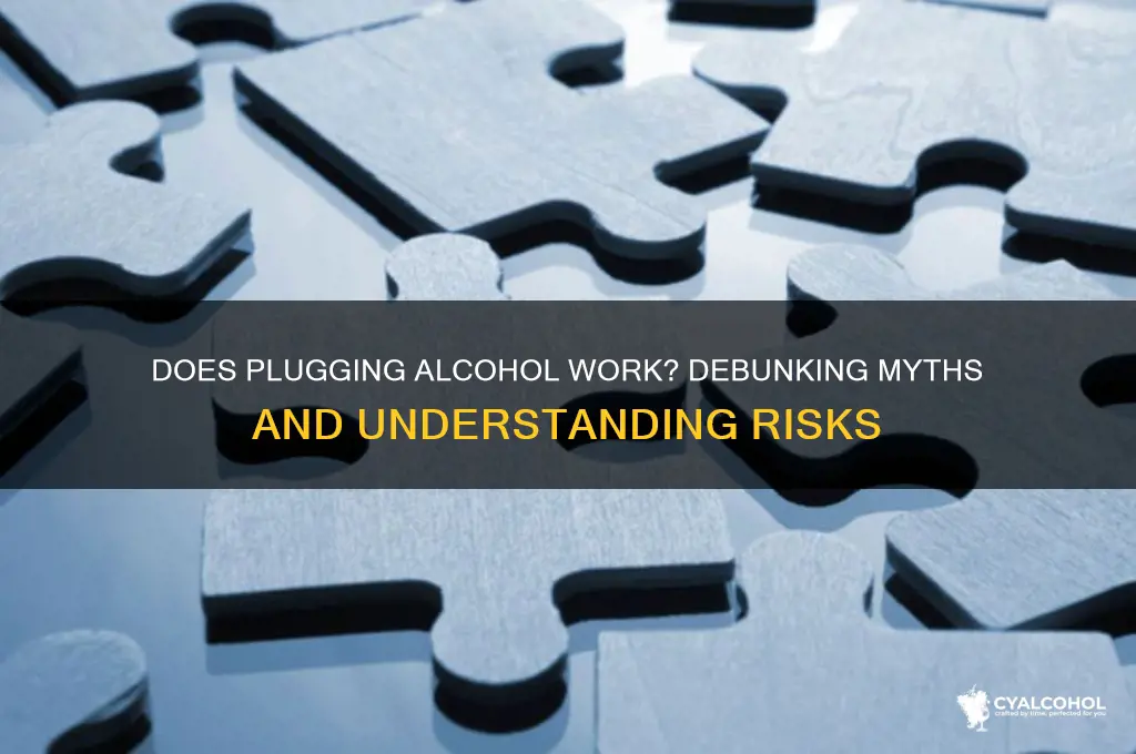does plugging alcohol work