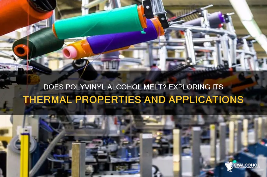 does polyvinyl alcohol melt