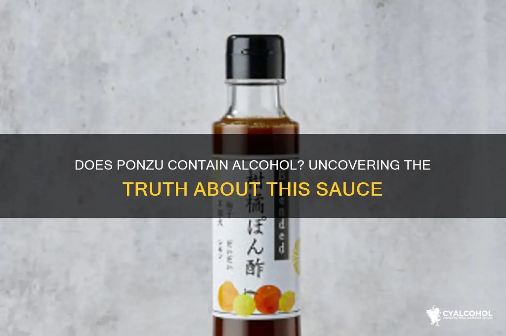 does ponzu have alcohol