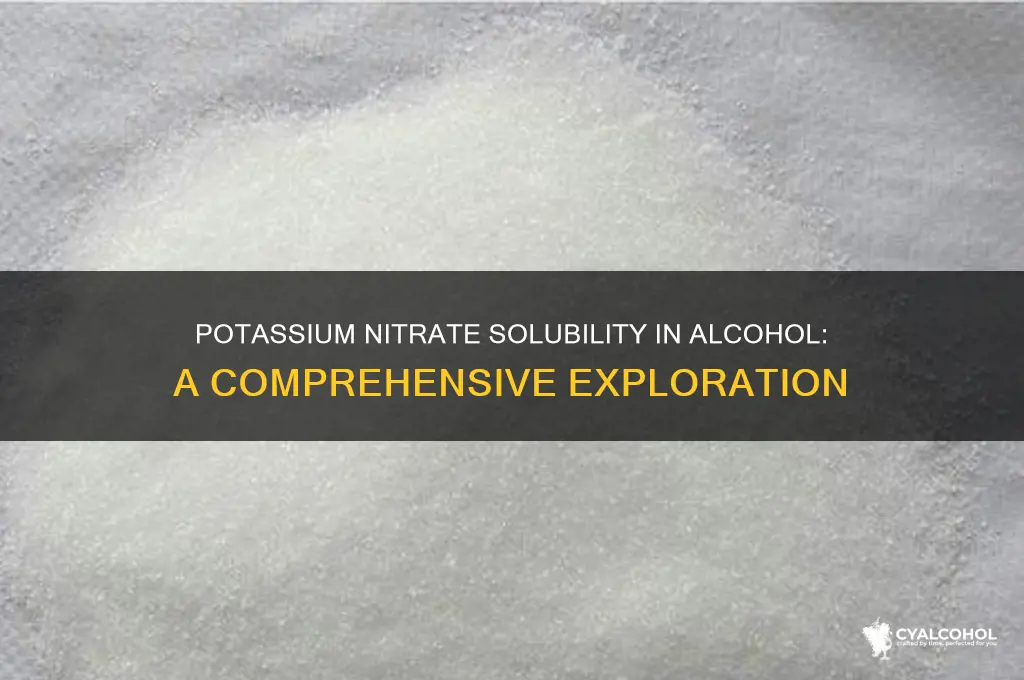 does potassium nitrate dissolve in alcohol