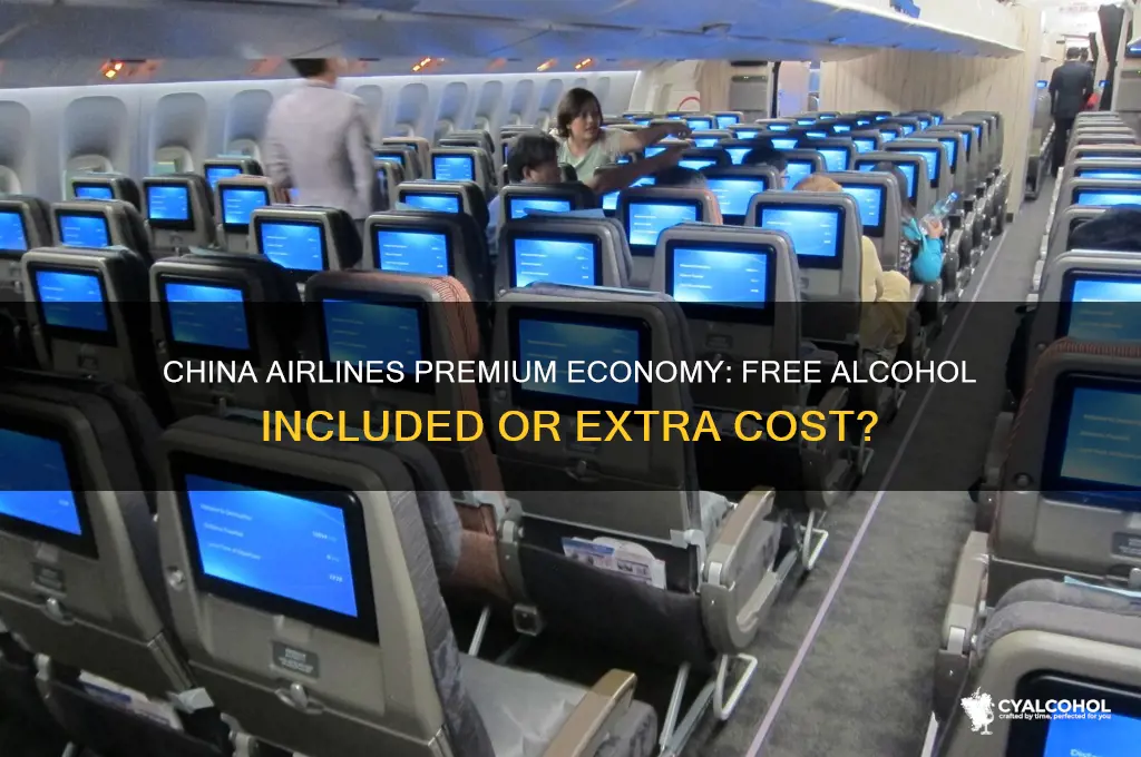 does premium economy china airlines have free alcohol