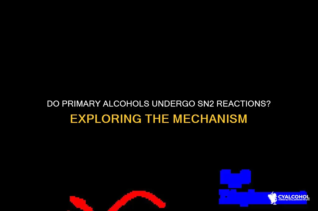 does primary alcohol go through sn2