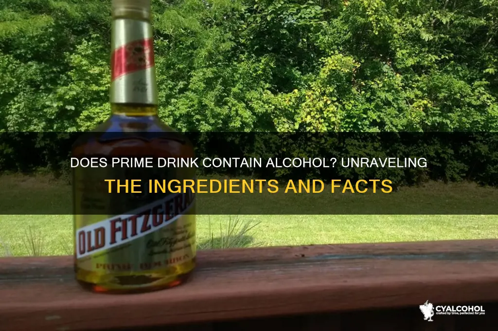 does prime have alcohol