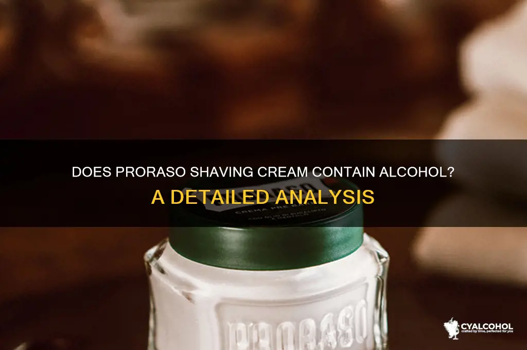 does proraso have alcohol
