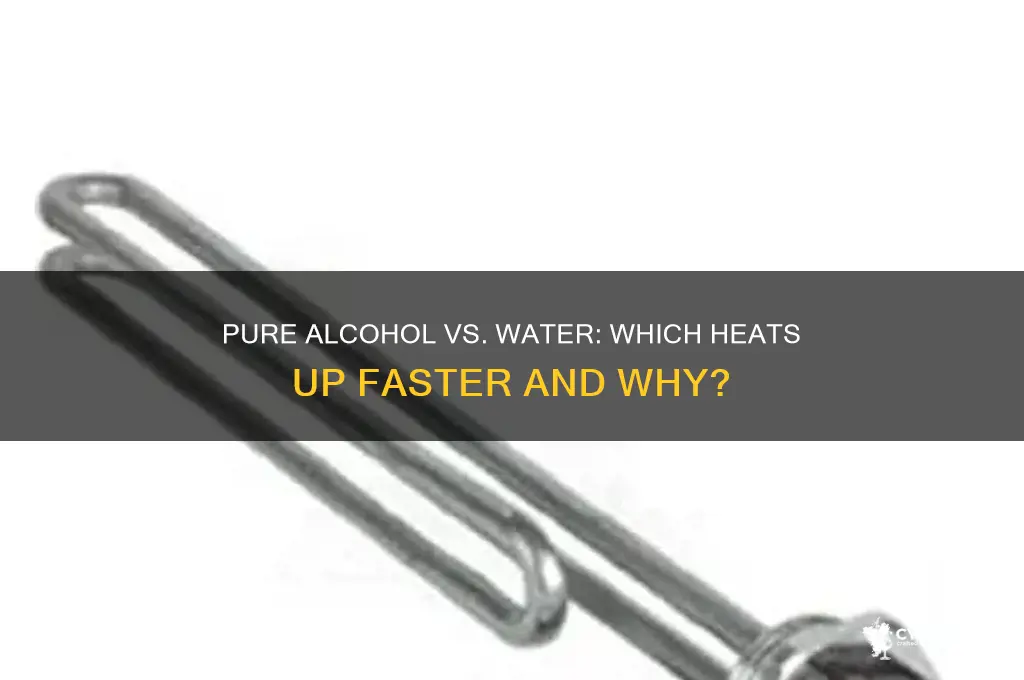 does pure alcohol heat up faster than water