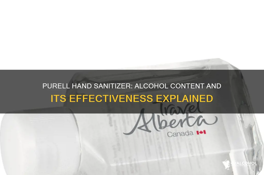 does purell hand sanitizer have alcohol in it