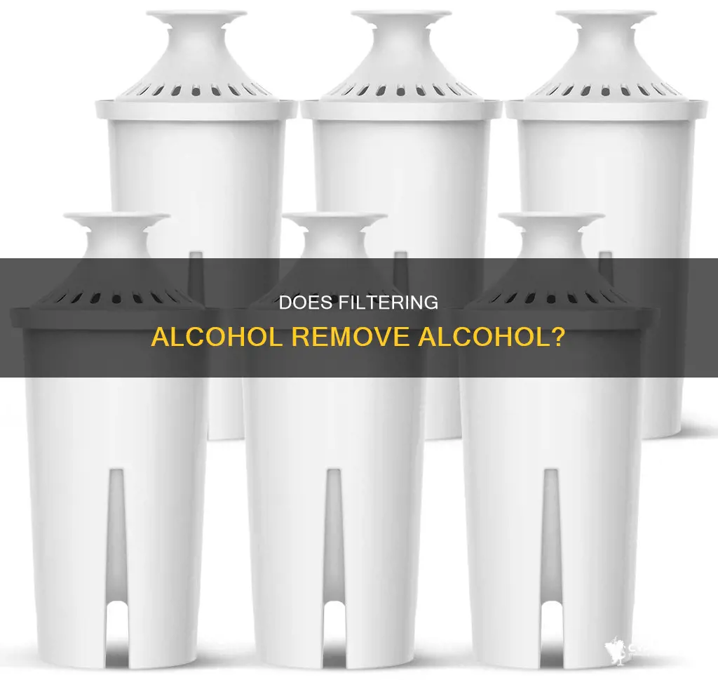 does putting alcohol in a brita filter remove alcohol