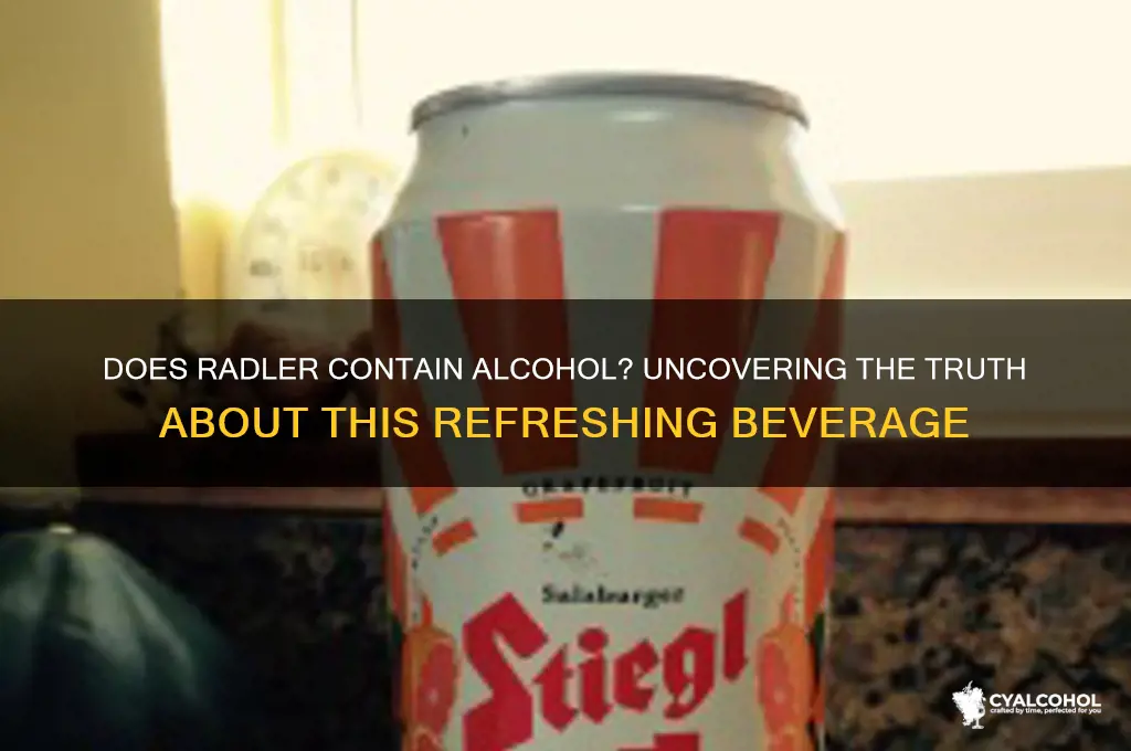does radler have alcohol