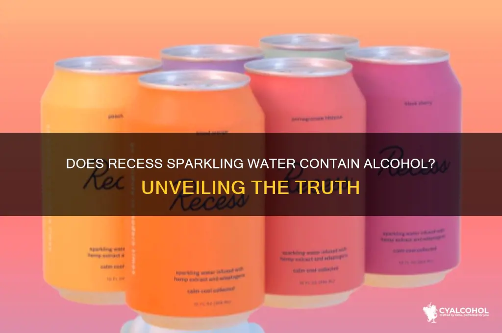 does recess have alcohol