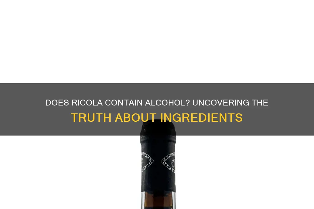 does ricola have alcohol in it
