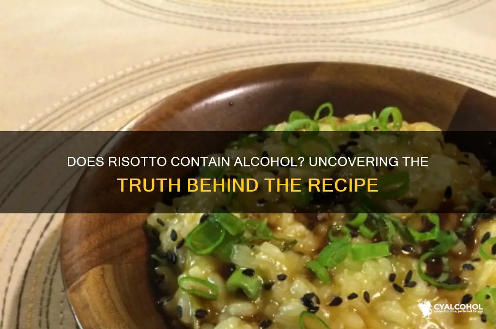 does risotto have alcohol