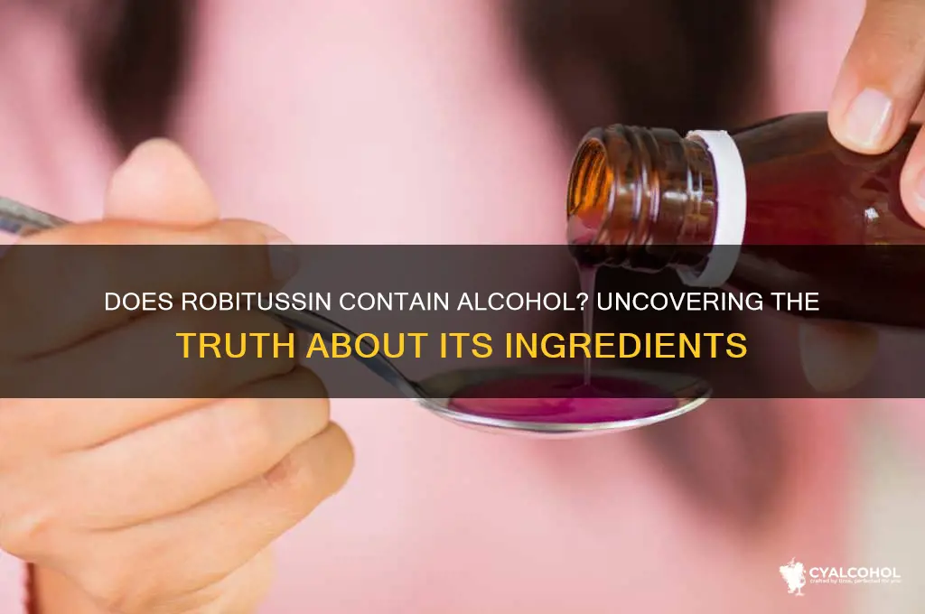 does robitussin have alcohol