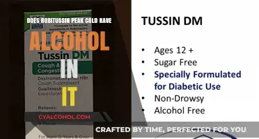 Does Robitussin Peak Cold Contain Alcohol? A Detailed Answer