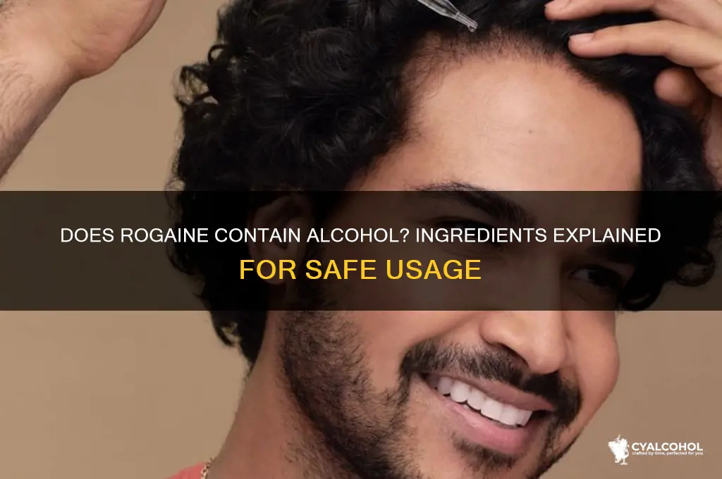 does rogaine have alcohol in it