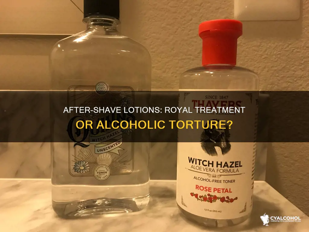 does royal after shave lotion have alcohol in it