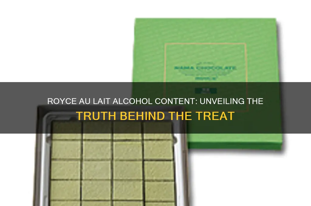 does royce au lait have alcohol