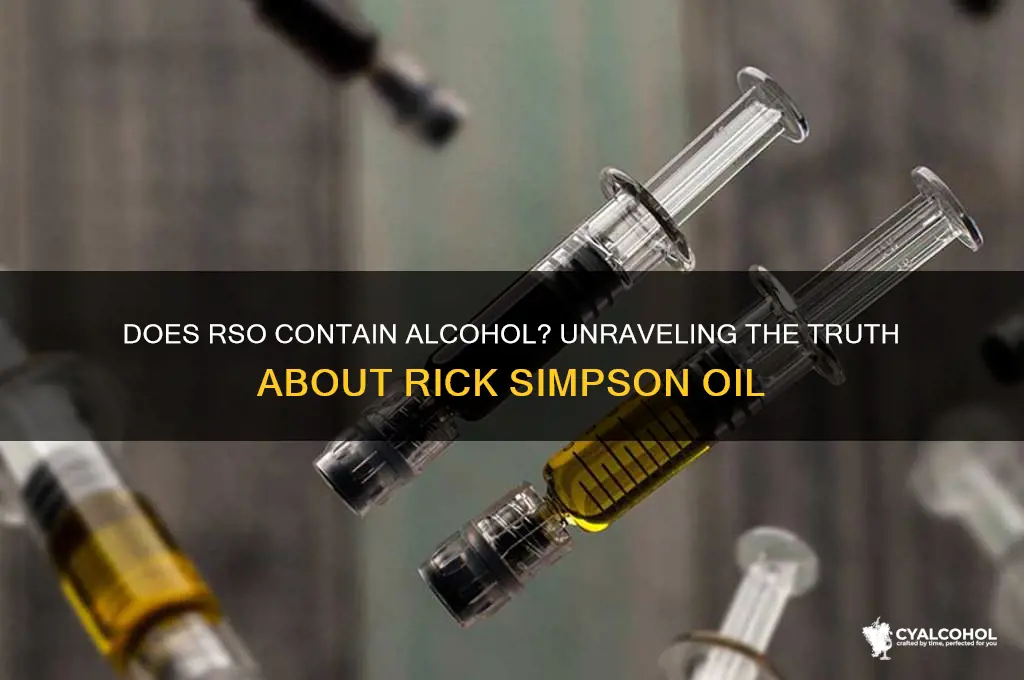 does rso have alcohol