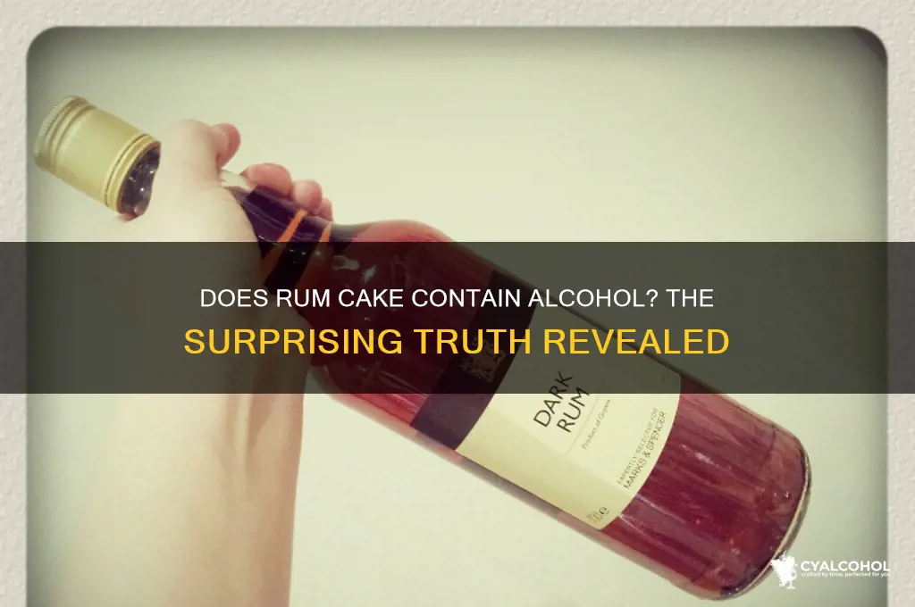 does rum cake actually have alcohol in it