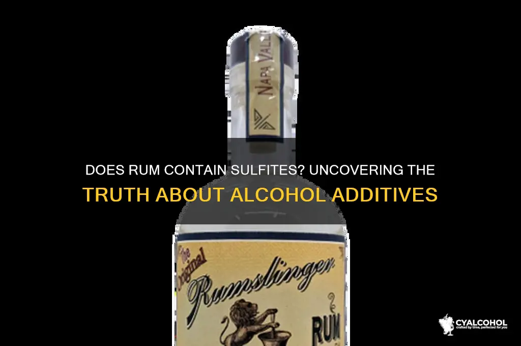 does rum have sulfites in alcohol