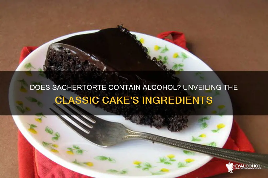 does sachertorte have alcohol