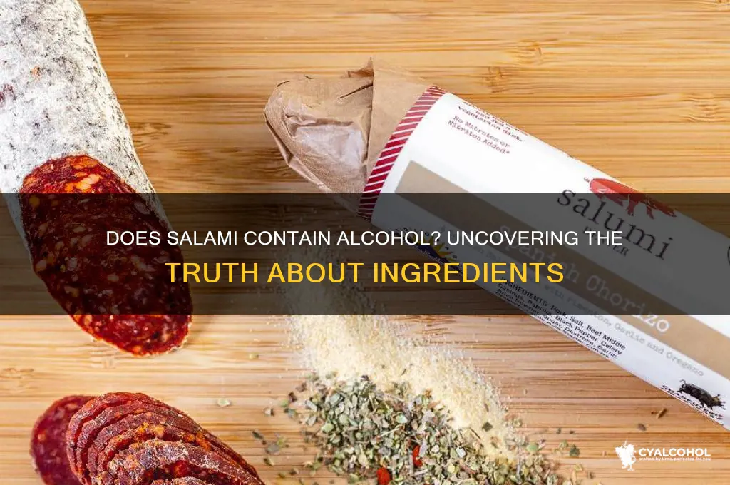 does salami have alcohol in it