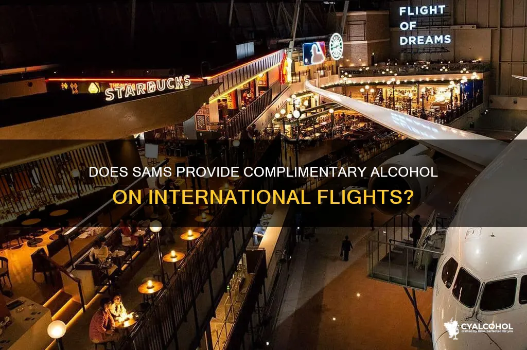 does sams offer free alcohol on international flights