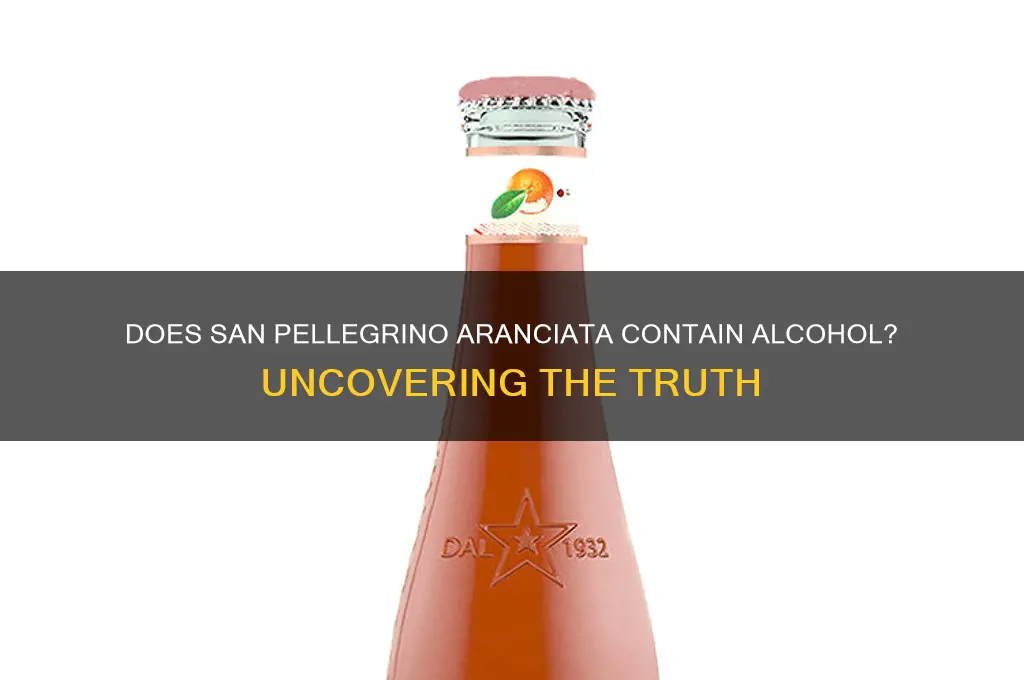 does san pellegrino aranciata have alcohol in it