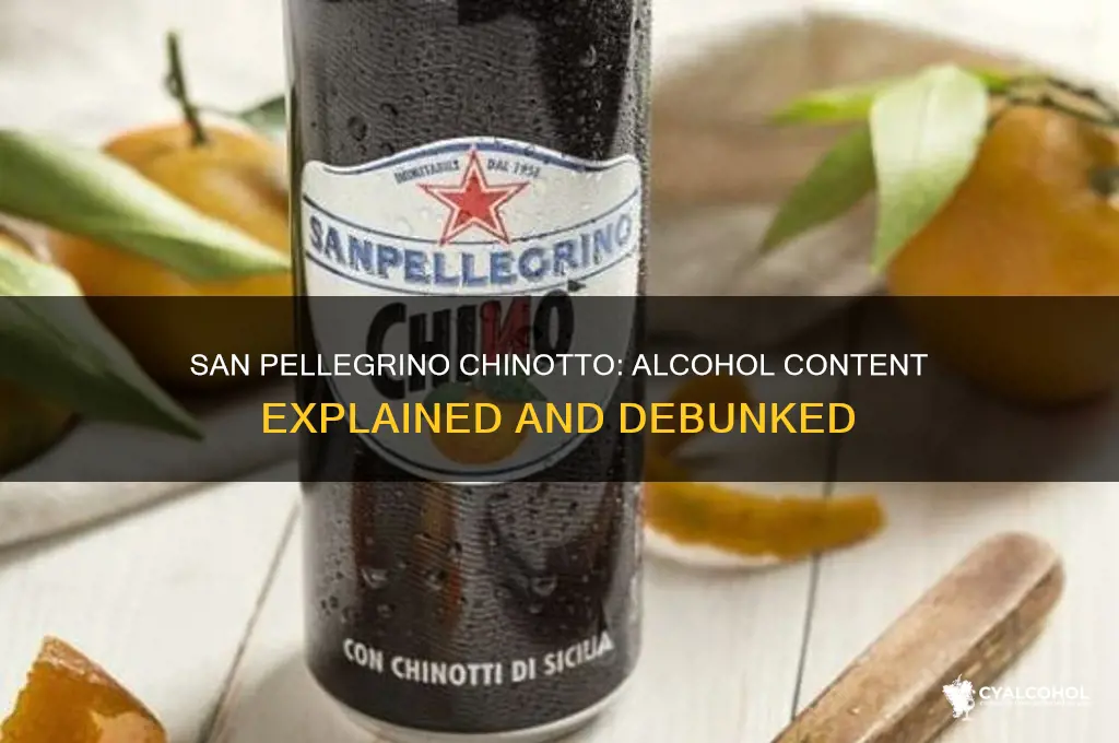 does san pellegrino chino have alcohol