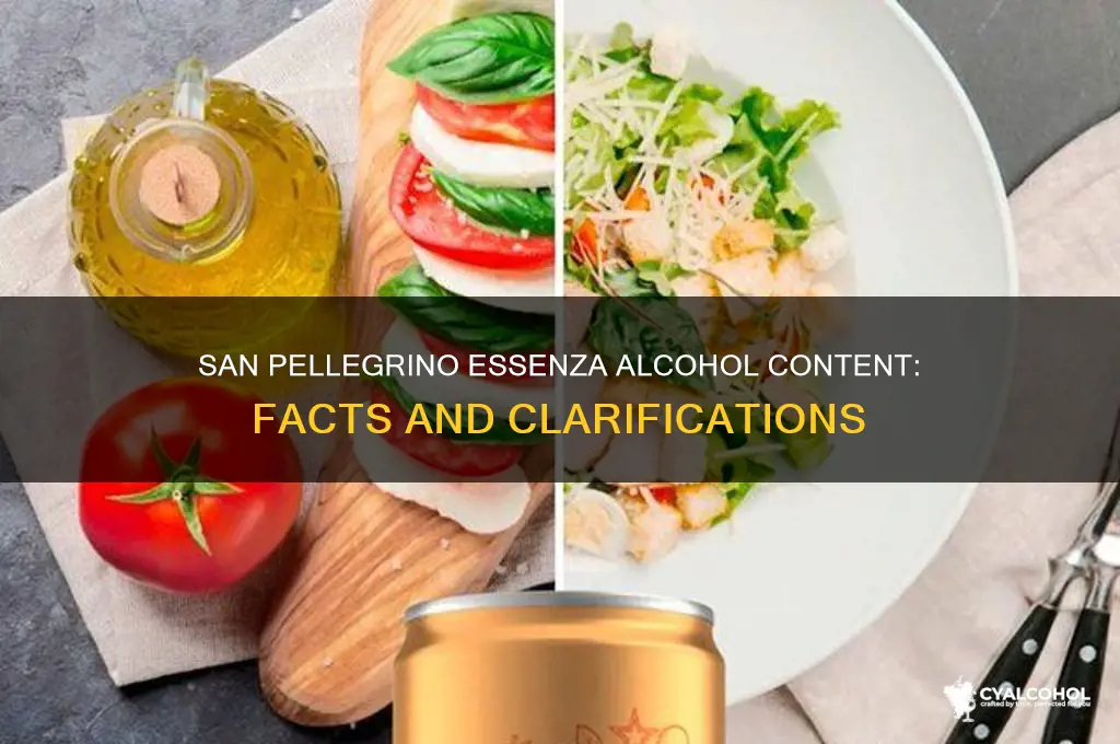 does san pellegrino essenza have alcohol in it