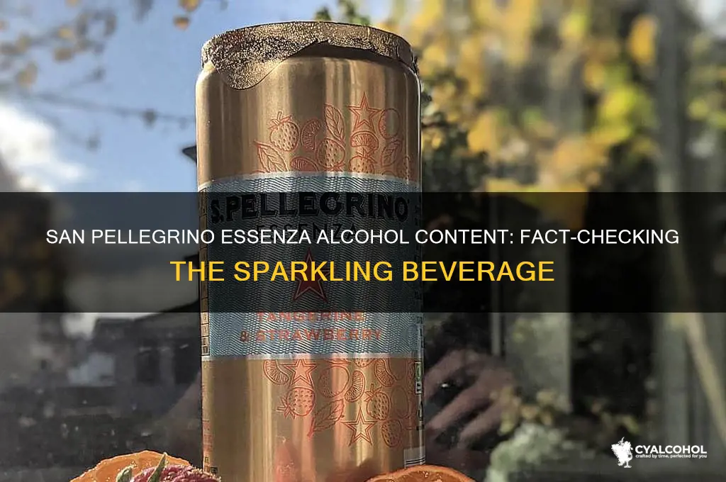 does san pellegrino essenza have alcohol