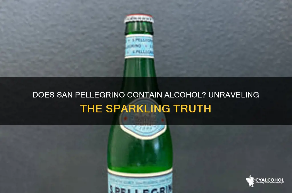 does san pellegrino have alcohol