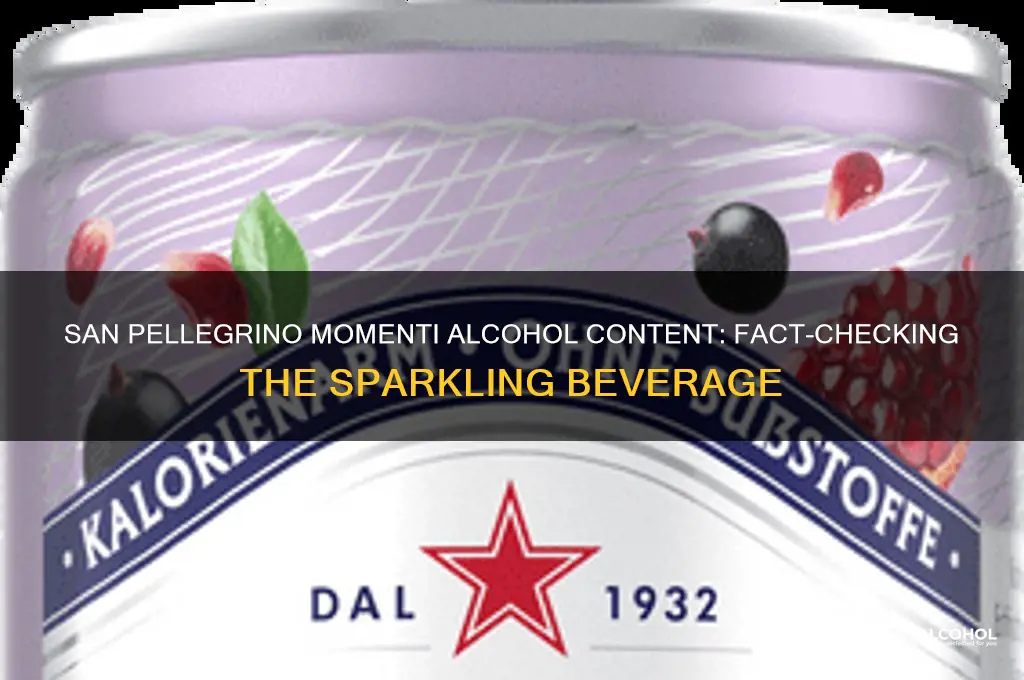 does san pellegrino momenti have alcohol