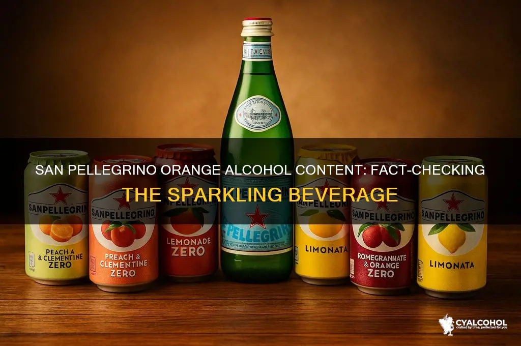 does san pellegrino orange have alcohol