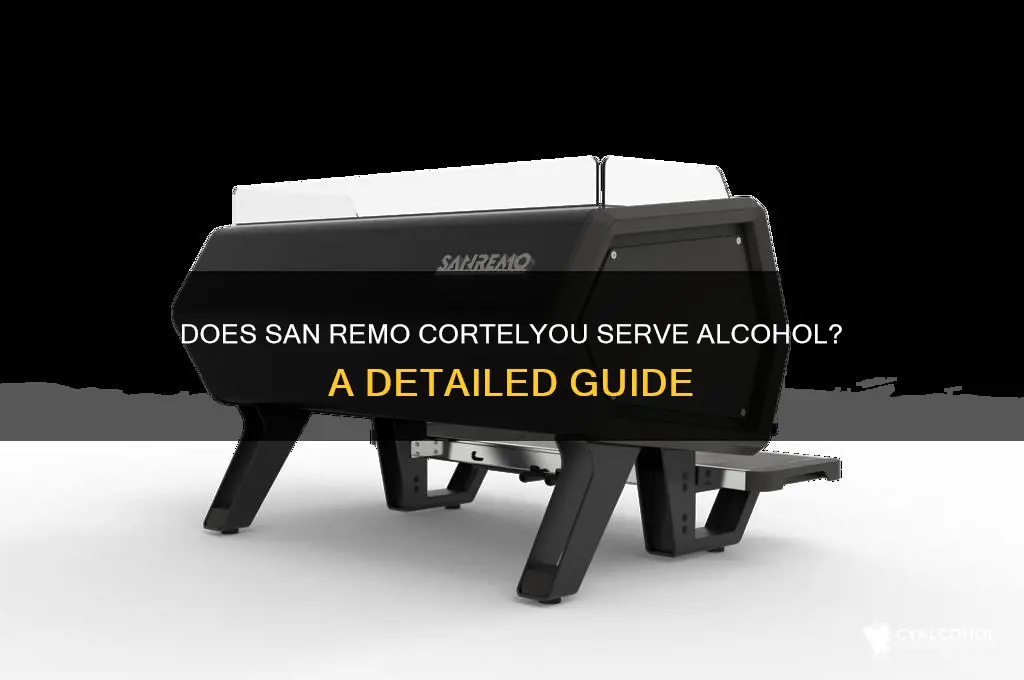 does san remo cortelyou have alcohol