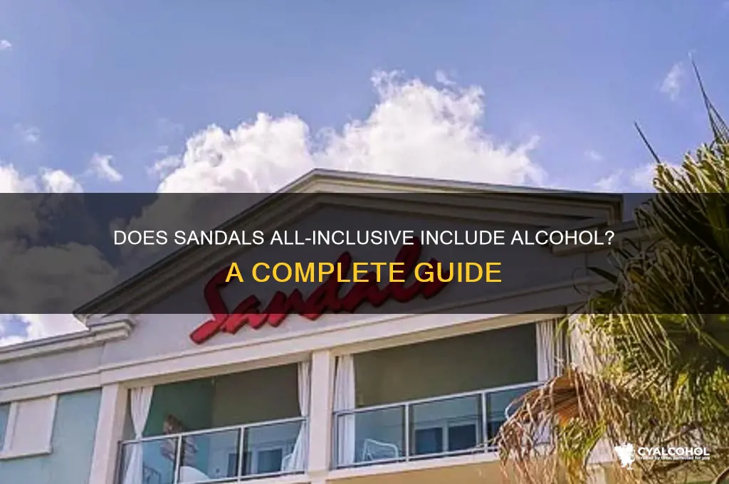 does sandals all inclusive include alcohol