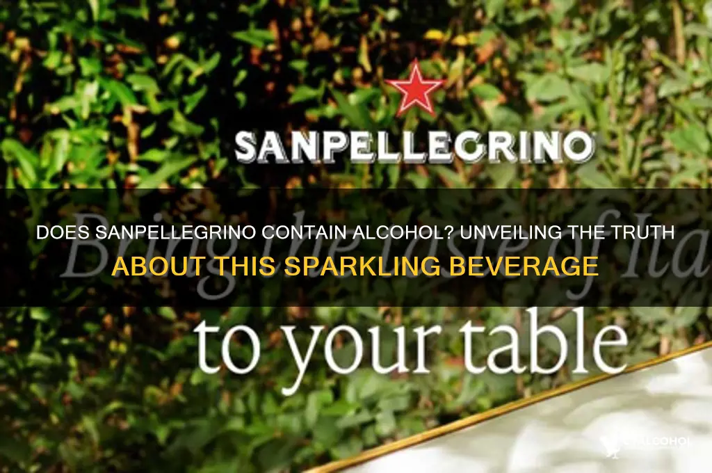 does sanpellegrino have alcohol in it