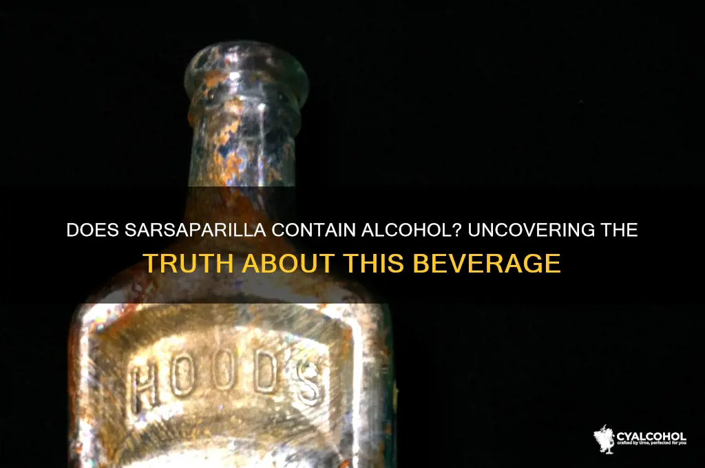 does sarsaparilla have alcohol in it