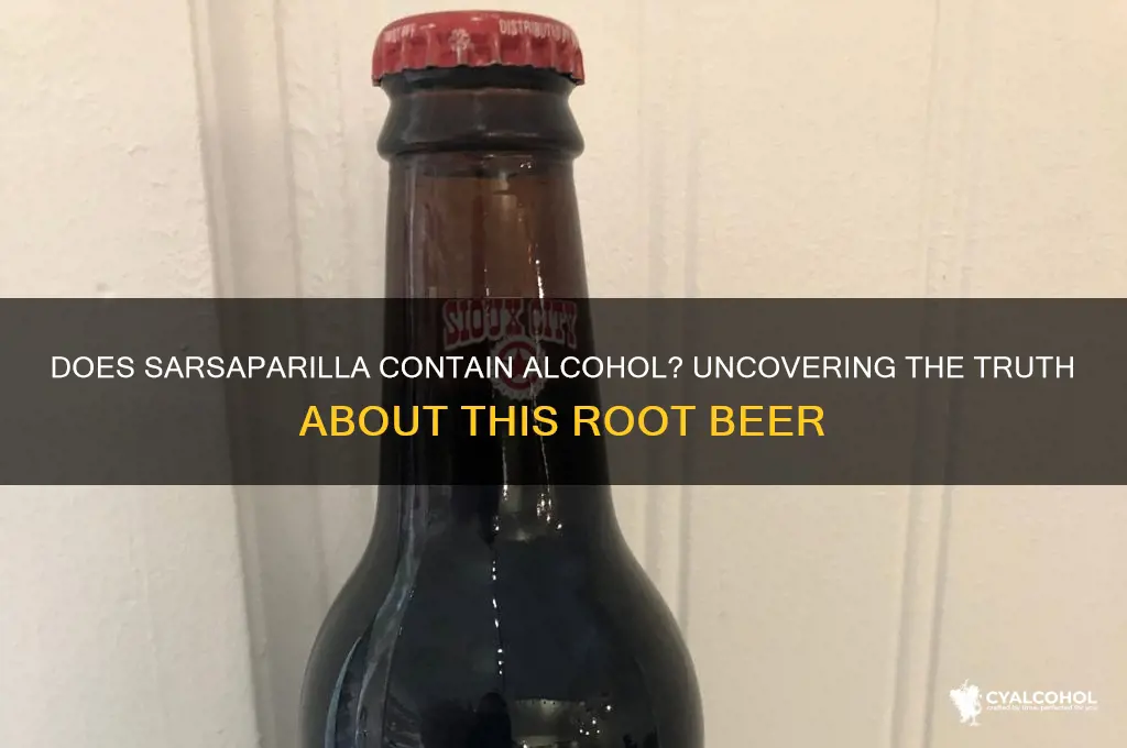 does sarsparilla have alcohol