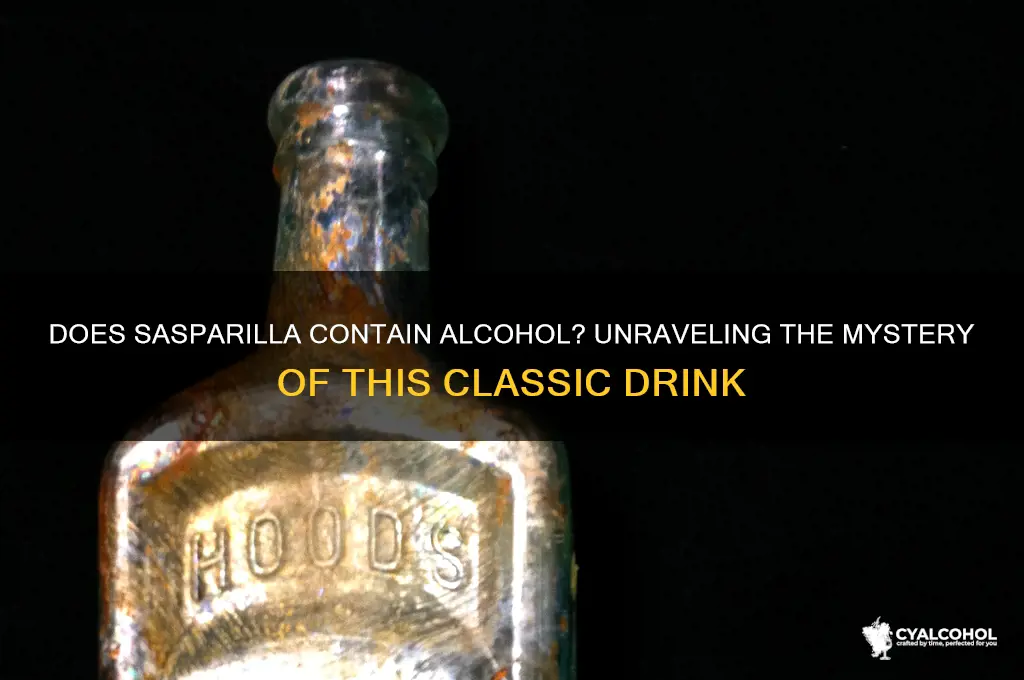 does sasparilla have alcohol