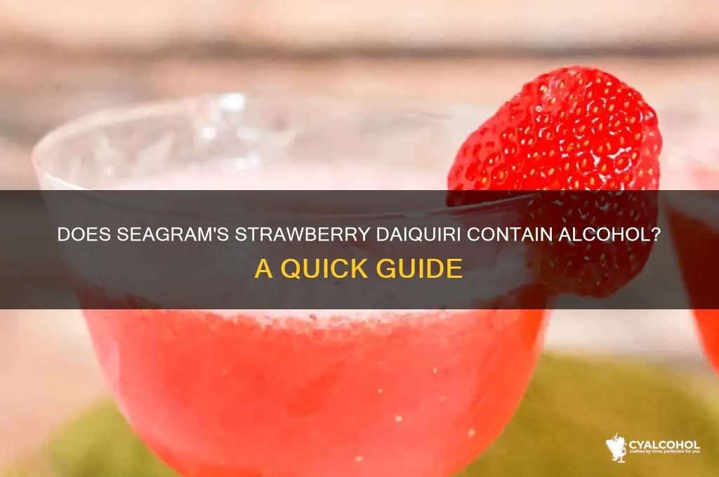 does seagrams strawberry daiquiri have alcohol