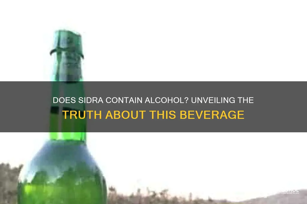 does sidra have alcohol