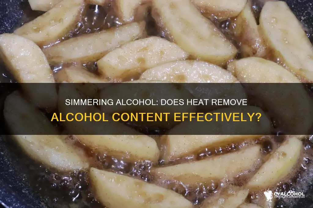 does simmering alcohol remove the alcohol