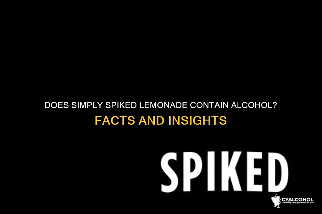 does simply spiked lemonade have alcohol