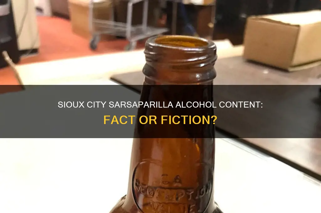 does sioux city sarsaparilla have alcohol