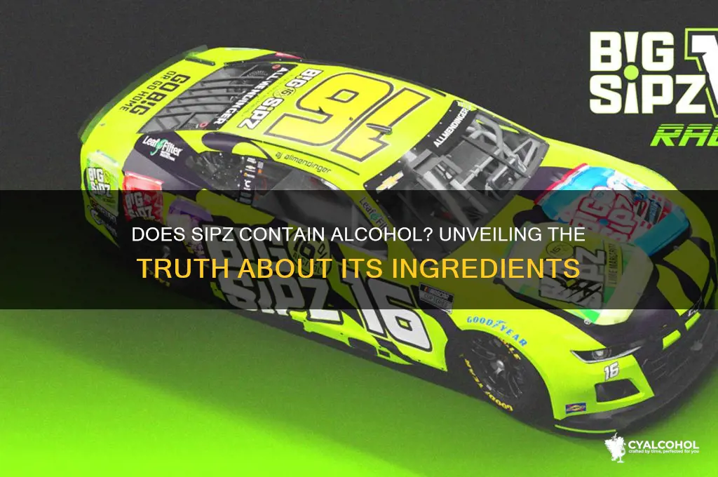 does sipz have alcohol in it