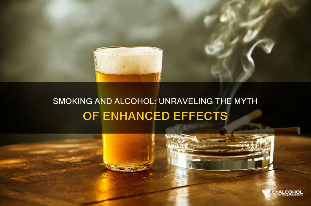 does smoking enhance alcohol