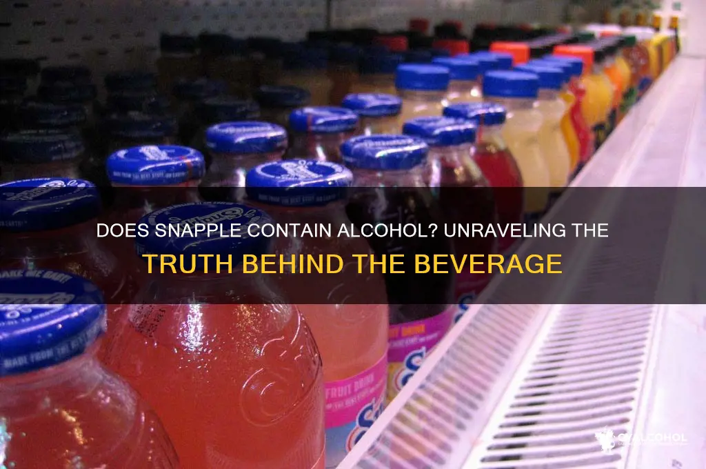 does snapple have alcohol